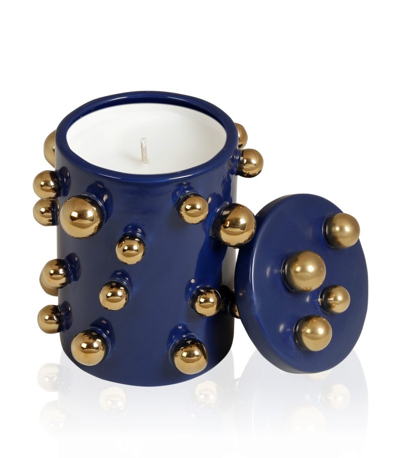 Puantiyeli Lacivert Kavanoz